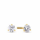 0.50ct TW Lab-Grown Diamond Solitaire Stud Earrings in 18ct Yellow Gold