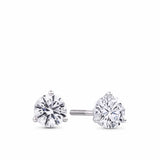1.00ct TW Lab-Grown Diamond Solitaire Stud Earrings in 18ct White Gold