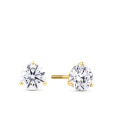 2.00ct TW Lab-Grown Diamond Solitaire Stud Earrings in 18ct Yellow Gold