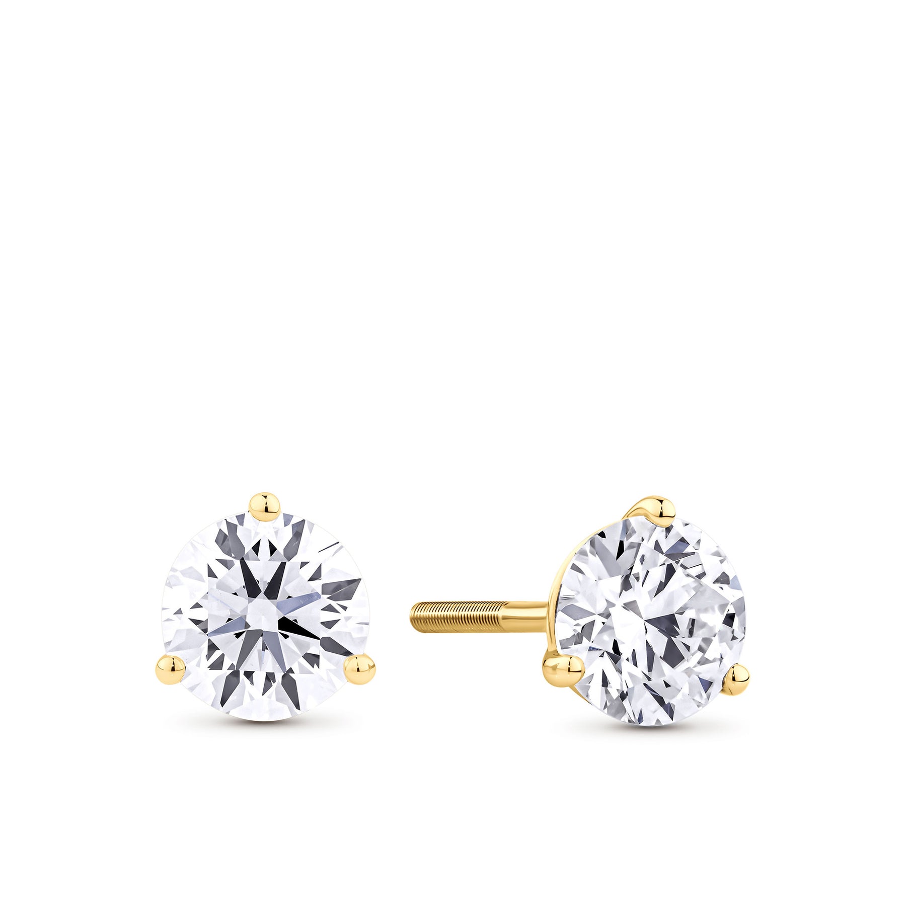 2.00ct TW Lab Grown Diamond Earrings in 18ct Yellow Gold