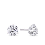 3.00ct TW Lab-Grown Diamond Solitaire Stud Earrings in 18ct White Gold