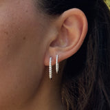 0.50ct TW Lab-Grown Diamond Hoop Earrings in 9ct White Gold