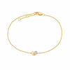 0.16ct TW Lab-Grown Diamond Heart Bracelet in 9ct Yellow Gold