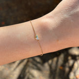 0.16ct TW Lab-Grown Diamond Heart Bracelet in 9ct Yellow Gold