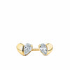 0.25ct TW Lab-Grown Diamond Heart Stud Earrings in 9ct Yellow Gold