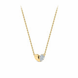0.25ct TW Lab-Grown Diamond Heart Necklace in 9ct Yellow Gold