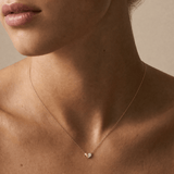 0.25ct TW Lab-Grown Diamond Heart Necklace in 9ct Yellow Gold