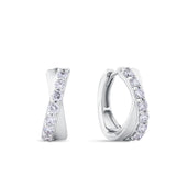 0.50ct TDW Lab-Grown Diamond Huggie Earrings in Sterling Silver