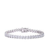 12.00ct TW Lab-Grown Diamond Marquise Cut Diamond Tennis Bracelet in 18ct White Gold