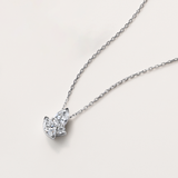 0.50ct TDW Lab-Grown Diamond Cluster Necklace in 9ct White Gold