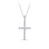0.50ct TW Lab-Grown Diamond Cross Pendant with Chain in 9ct White Gold