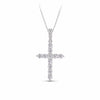 1.00ct TW Lab-Grown Diamond Cross Pendant with Chain in 9ct White Gold