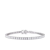 6.00ct TW Lab-Grown Diamond Princess Cut Tennis Bracelet in 18ct White Gold