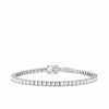 6.00ct TW Lab-Grown Diamond Princess Cut Tennis Bracelet in 18ct White Gold