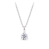 0.50ct TW Lab-Grown Diamond Solitaire Pendant with Chain in 18ct White Gold