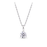 0.50ct TW Lab-Grown Diamond Solitaire Pendant with Chain in 18ct White Gold