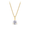 0.50ct TW Lab-Grown Diamond Solitaire Pendant with Chain in 18ct Yellow Gold
