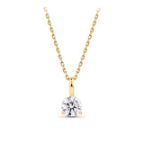 0.50ct TW Lab-Grown Diamond Solitaire Pendant with Chain in 18ct Yellow Gold