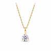 0.50ct TW Lab-Grown Diamond Solitaire Pendant with Chain in 18ct Yellow Gold