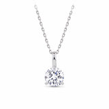 1.00ct TW Lab-Grown Diamond Solitaire Pendant with Chain in 18ct White Gold