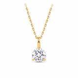 1.00ct TW Lab-Grown Diamond Solitaire Pendant with Chain in 18ct Yellow Gold