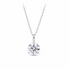 1.50ct TW Lab-Grown Diamond Solitaire Pendant with Chain in 18ct White Gold