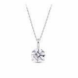 1.50ct TW Lab-Grown Diamond Solitaire Pendant with Chain in 18ct White Gold