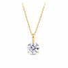 1.50ct TW Lab-Grown Diamond Solitaire Pendant with Chain in 18ct Yellow Gold
