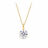 1.50ct TW Lab-Grown Diamond Solitaire Pendant with Chain in 18ct Yellow Gold