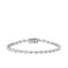 6.00ct TW Lab-Grown Diamond Pear Cut Tennis Bracelet in 18ct White Gold