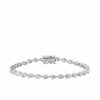 6.00ct TW Lab-Grown Diamond Pear Cut Tennis Bracelet in 18ct White Gold