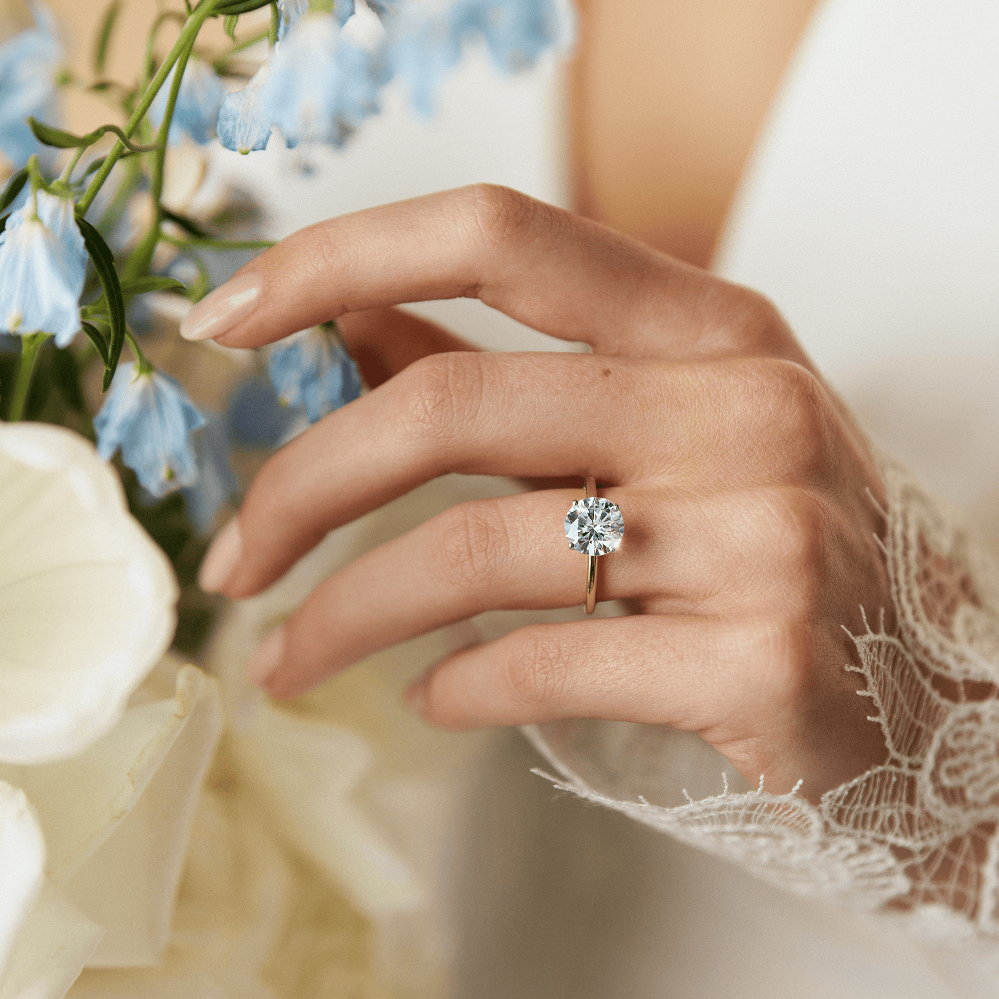 Everlasting 2.00ct TW Round Brilliant Lab-Grown Diamond Solitaire Engagement Ring in 18ct Yellow and White Gold