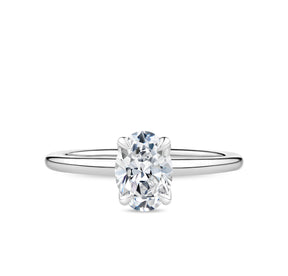 1.00ct Solitaire Oval-Cut GIA-Certified Lab Grown Diamond Engagement Ring in 18ct White Gold