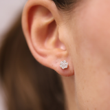 0.77ct TW Cluster Lab-Grown Diamond Pendant and Earrings Set in 9ct Yellow Gold