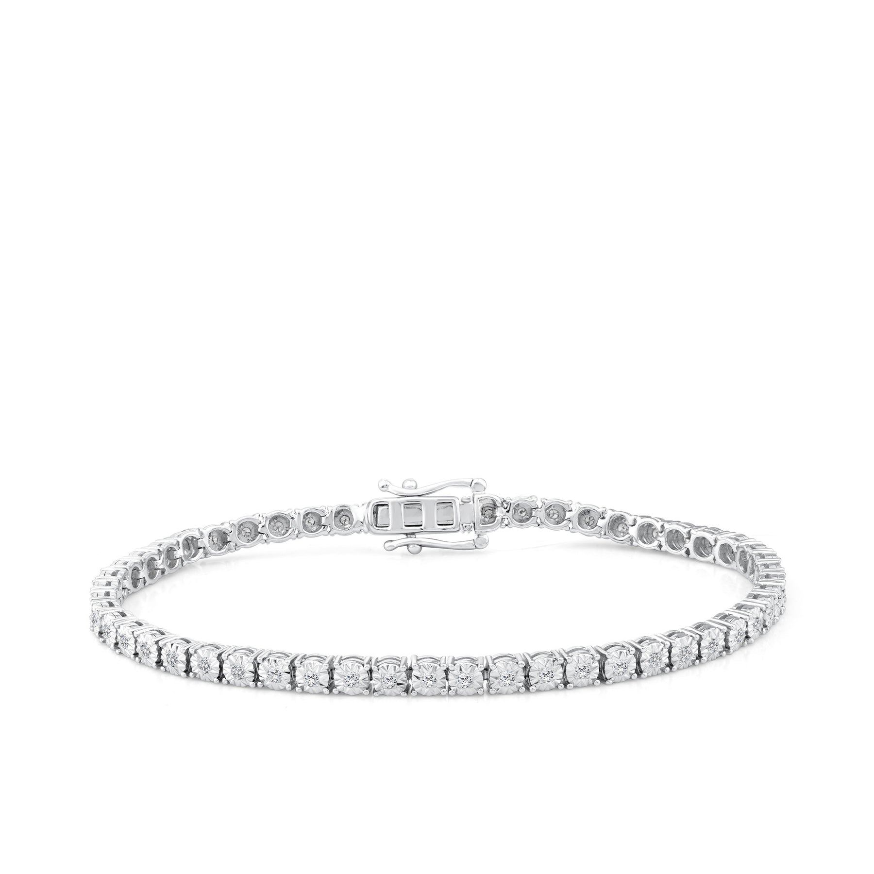 0.50ct TW Lab Grown Diamond Tennis Bracelet in Sterling Silver