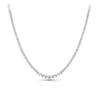 6.00ct TW Lab-Grown Diamond Graduated Necklace in 18ct White Gold