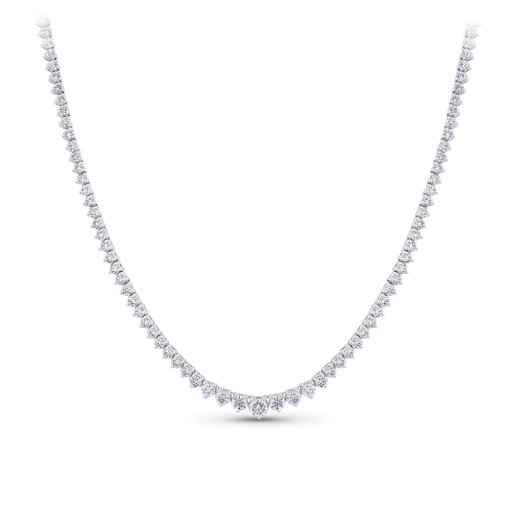 6.00ct TW Lab Grown Diamond Graduated Necklace in 18ct White Gold