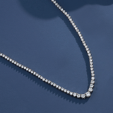 6.00ct TW Lab-Grown Diamond Graduated Necklace in 18ct White Gold