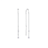 Lab-Grown Diamond Drop Earrings in Sterling Silver