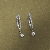 Lab-Grown Diamond Huggie Earrings in Sterling Silver