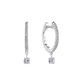 Lab-Grown Diamond Huggie Earrings in Sterling Silver