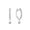 Lab-Grown Diamond Huggie Earrings in Sterling Silver