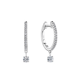Lab-Grown Diamond Huggie Earrings in Sterling Silver