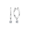 Lab-Grown Diamond Drop Huggie Earrings in Sterling Silver