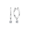 Lab-Grown Diamond Drop Huggie Earrings in Sterling Silver