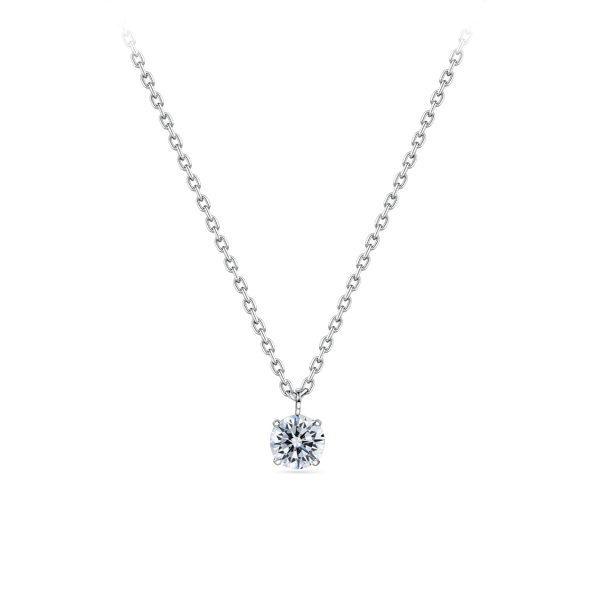 Lab-Grown Diamond Pendant in Sterling Silver
