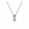 Floating Lab-Grown Diamond Drop Necklace in Sterling Silver