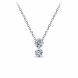 Floating Lab-Grown Diamond Drop Necklace in Sterling Silver