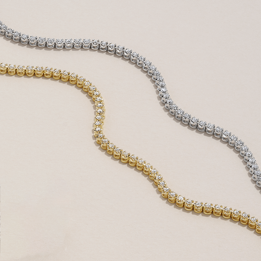 1.00ct TW Lab-Grown Diamond Tennis Bracelet in 9ct White Gold