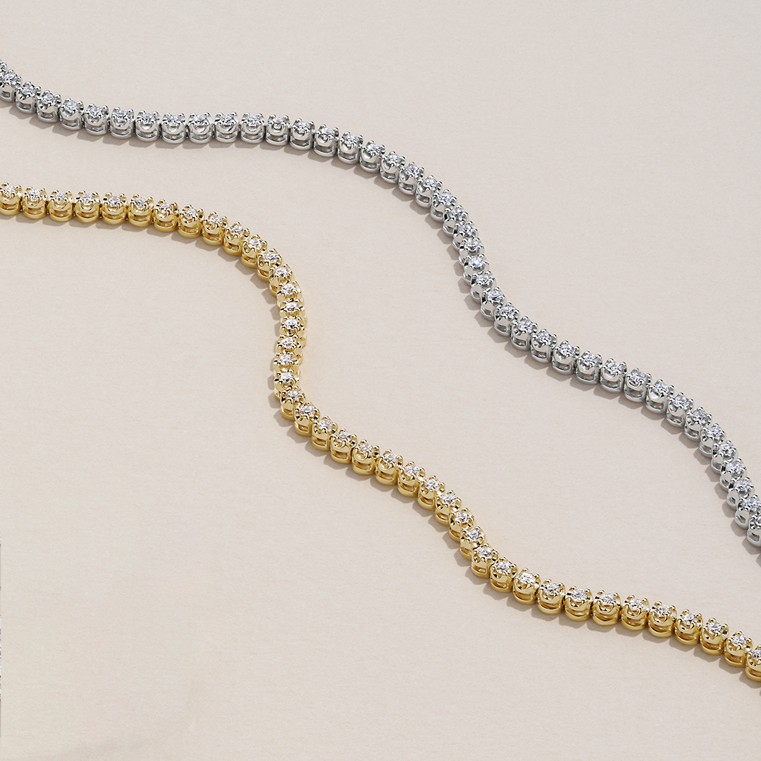 1.00ct TW Lab-Grown Diamond Tennis Bracelet in 9ct White Gold